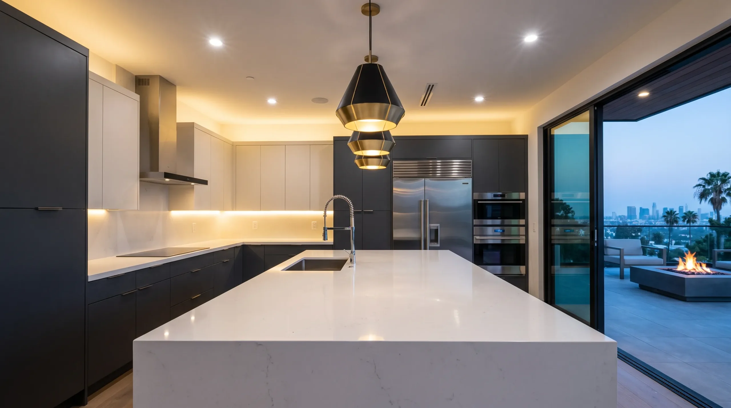 Recessed kitchen lighting installation in Los Angeles