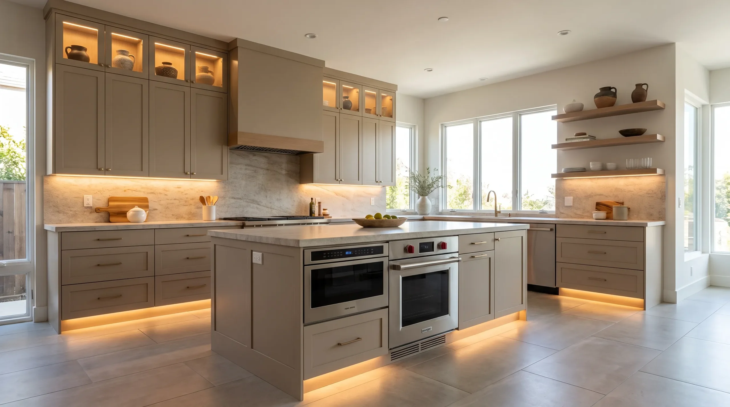 Under cabinet lighting installation in Los Angeles